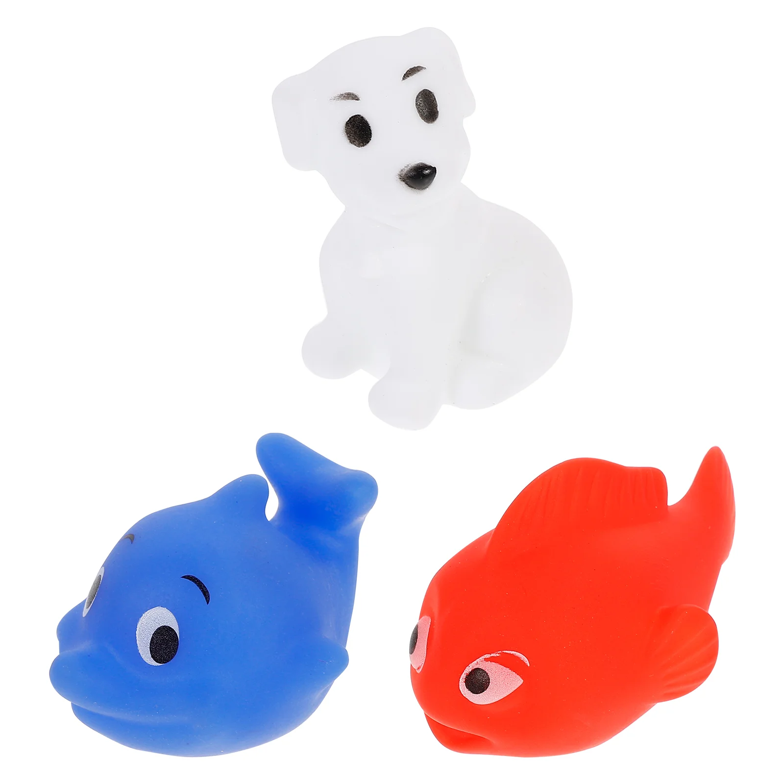

3pcs Bathtub Colorful Cartoon Marine Bathing Figurine Game Creature Squirter for Toddlers Kids Random Style