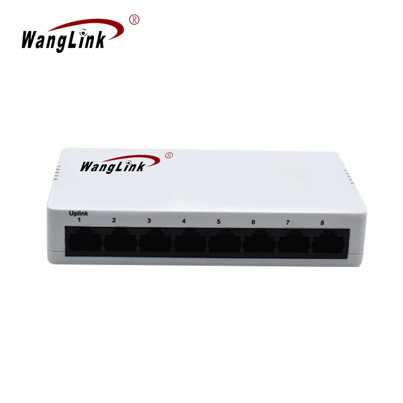 Wanglink Hotsale Unmanaged Hub network switch 10/100M trillion 8 Port Ethernet plastic case Switch with Plastic Housing network switch 2960x series 48 port poe 10g ws c2960x 48lpd l