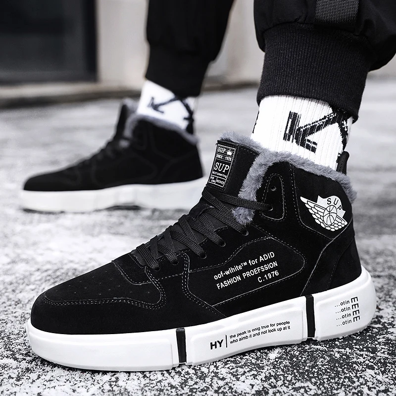 

2024 New Winter Men's Boots Waterproof Warm Fur Snow Boots Men's Outdoor Work Casual Shoes Ankle Boots