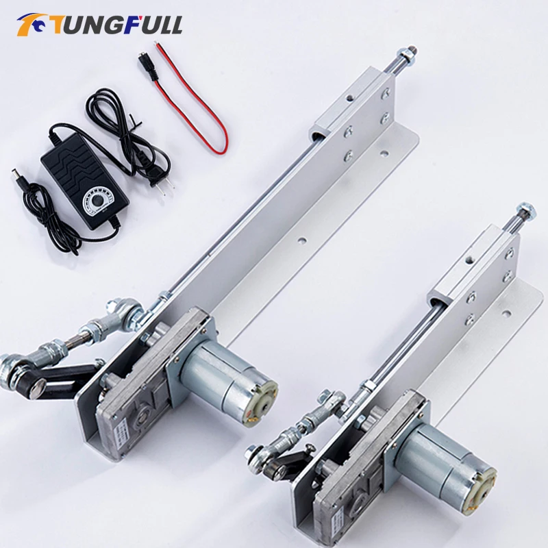 

Telescopic Linear Actuator Kit With Speed Controller DC 12V/24V DIY Reciprocating Cycle Linear Actuator Stroke 2-8CM 3-15CM