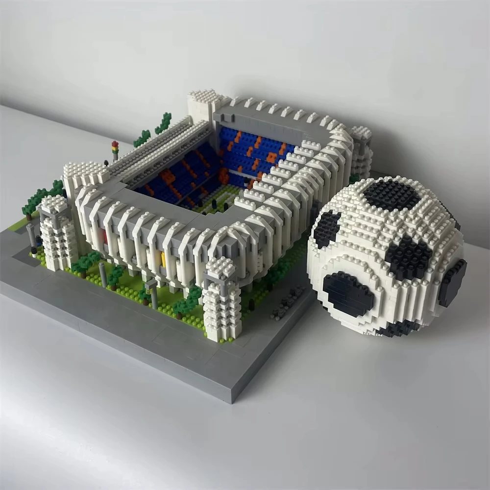 Real Madrid Bernabeu Stadium Building Blocks, 3000+PCS 3D Model Kit for Adults,