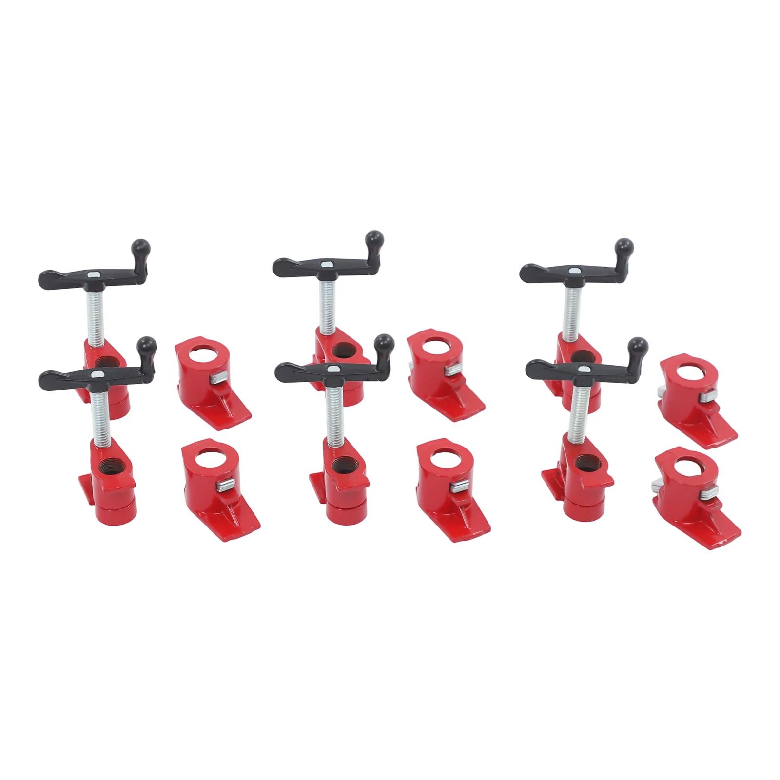 8-teiliges/6-teiliges Set Holzleim-Rohrklemmen, robuste Gusseisen-Schnellspanner-Rohrklemmen 3/4 Zoll für die Holzbearbeitung – Detail 9