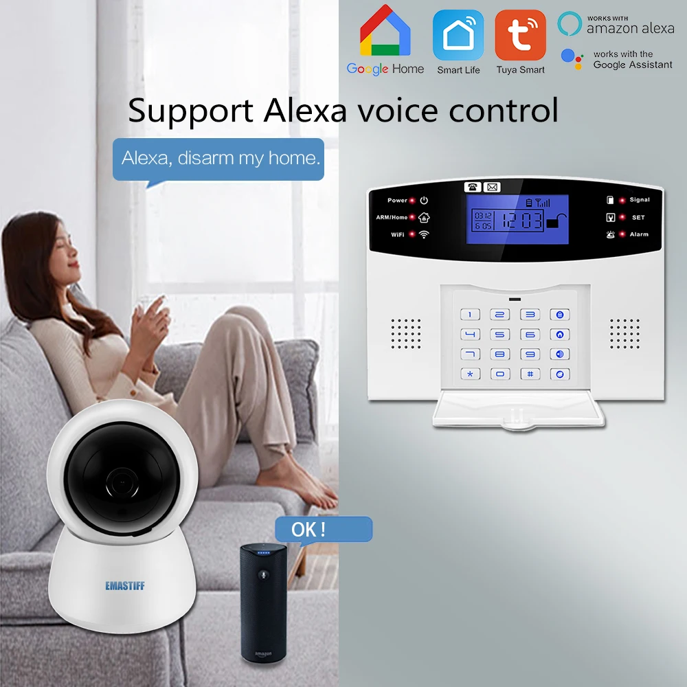 Wireless Security Alarm System for Home GSM Wifi Tuya Smart Life
