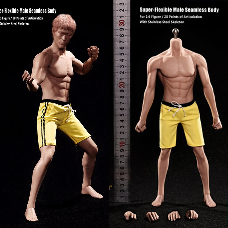 1/6 Scale Man Action Figure Body Super Flexible Asia Male Seamless ...