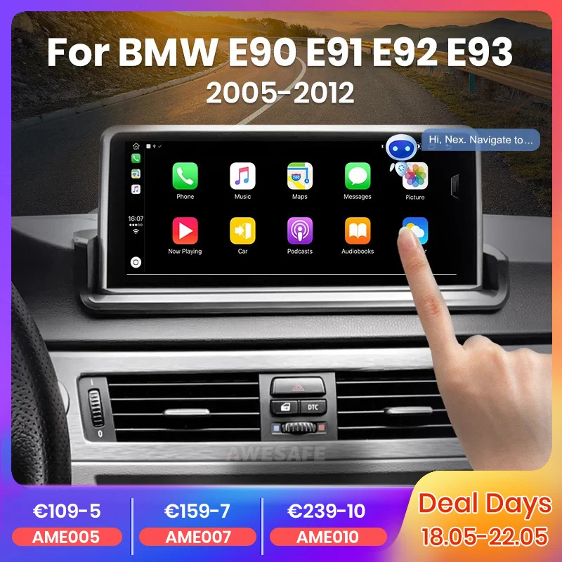 AWESAFE 10.25 "bezprzewodowy Multimedia radiowe samochodu CarPlay dla