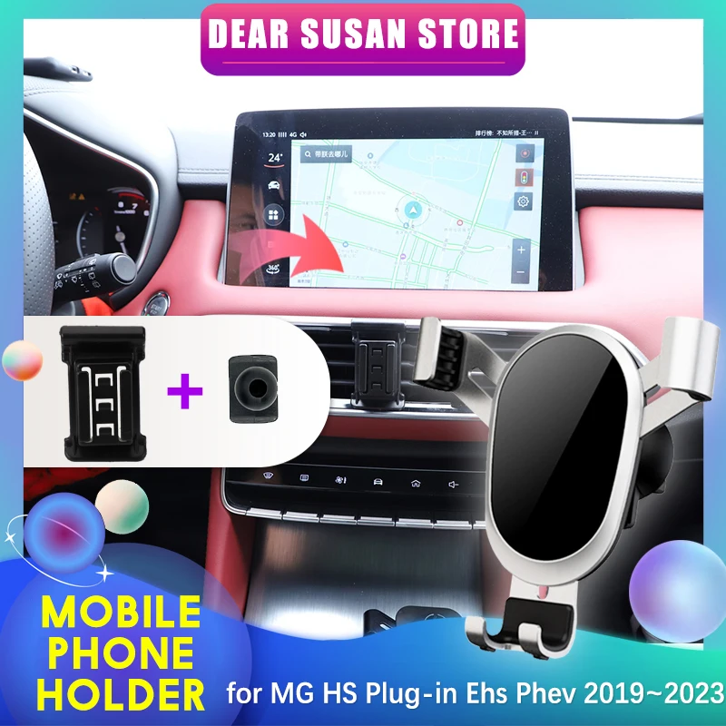 

Car Mobile Phone Holder for MG HS AS23 MGHS Plug-in Ehs Phev 2019~2023 GPS Air Vent Clip Tray Stand Support Accessories iPhone
