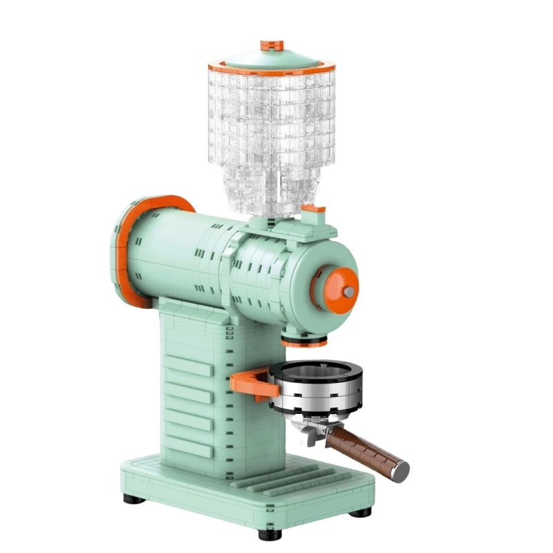 2024 Hot Vintage White Coffee Machine Grinder Building Blocks Bean Grinder Cup Model Assemblato Bricks Toys Kids Adult For Gift