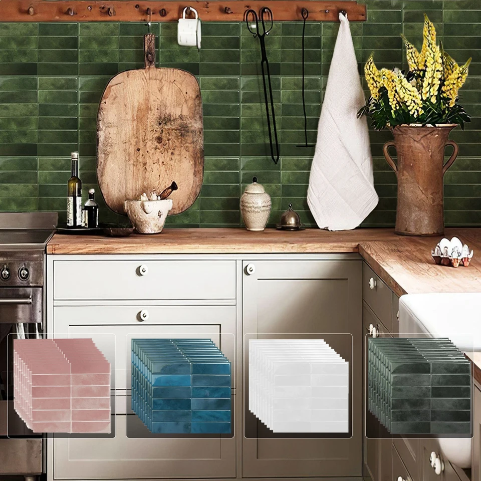 10 Piastrelle Adesive Effetto Marmo Bianco - 30,5x30,5 Cm, Autoadesive, Impermeabili Per Cucina E Bagno