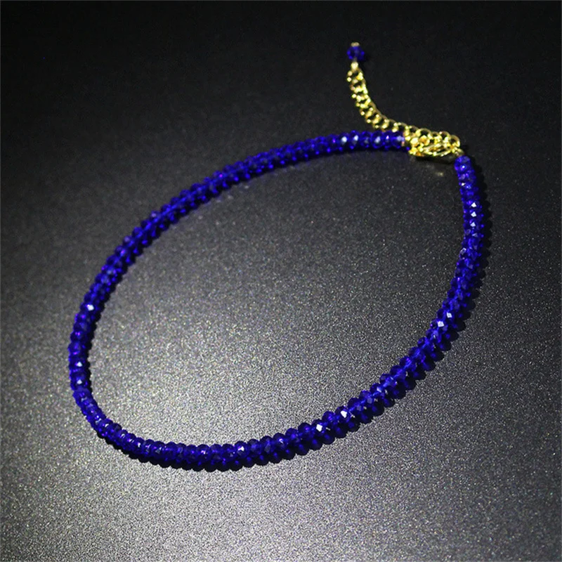 2022 New Creative Beaded Crystal Necklace Retro Simple Clavicle Chain Korean Woman Delicate Jewelry Accessories