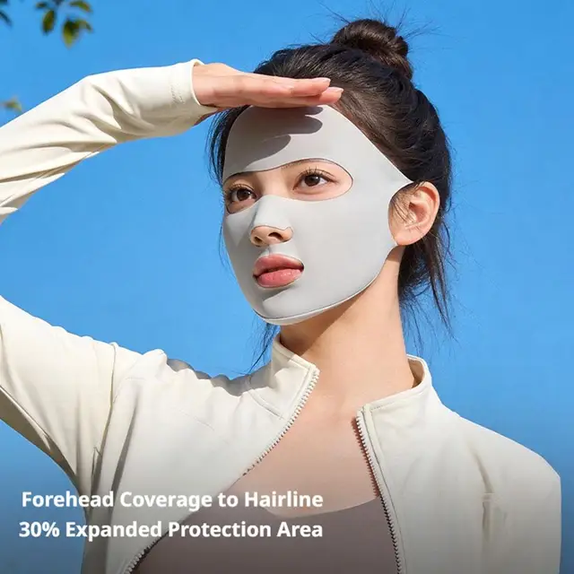 Summer Breathable Sun Mask Women Thin Ice Silk Face Nose Vent Earloop Running Cycling Sports UV Protection Face Cover 2