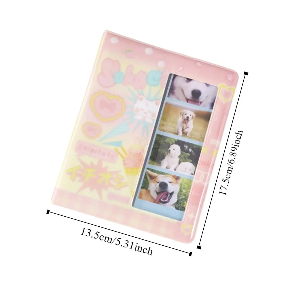Cute Cartoon 4 Continuous Shooting Albums 64 Pockets Clear Pockets Photo Album Holder with Inner Page PVC