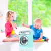 Play Washer and Dryer for Kids Washing Machine Toy Toys Early Education Set Realistic Pretend Appliance Blue Creative 6