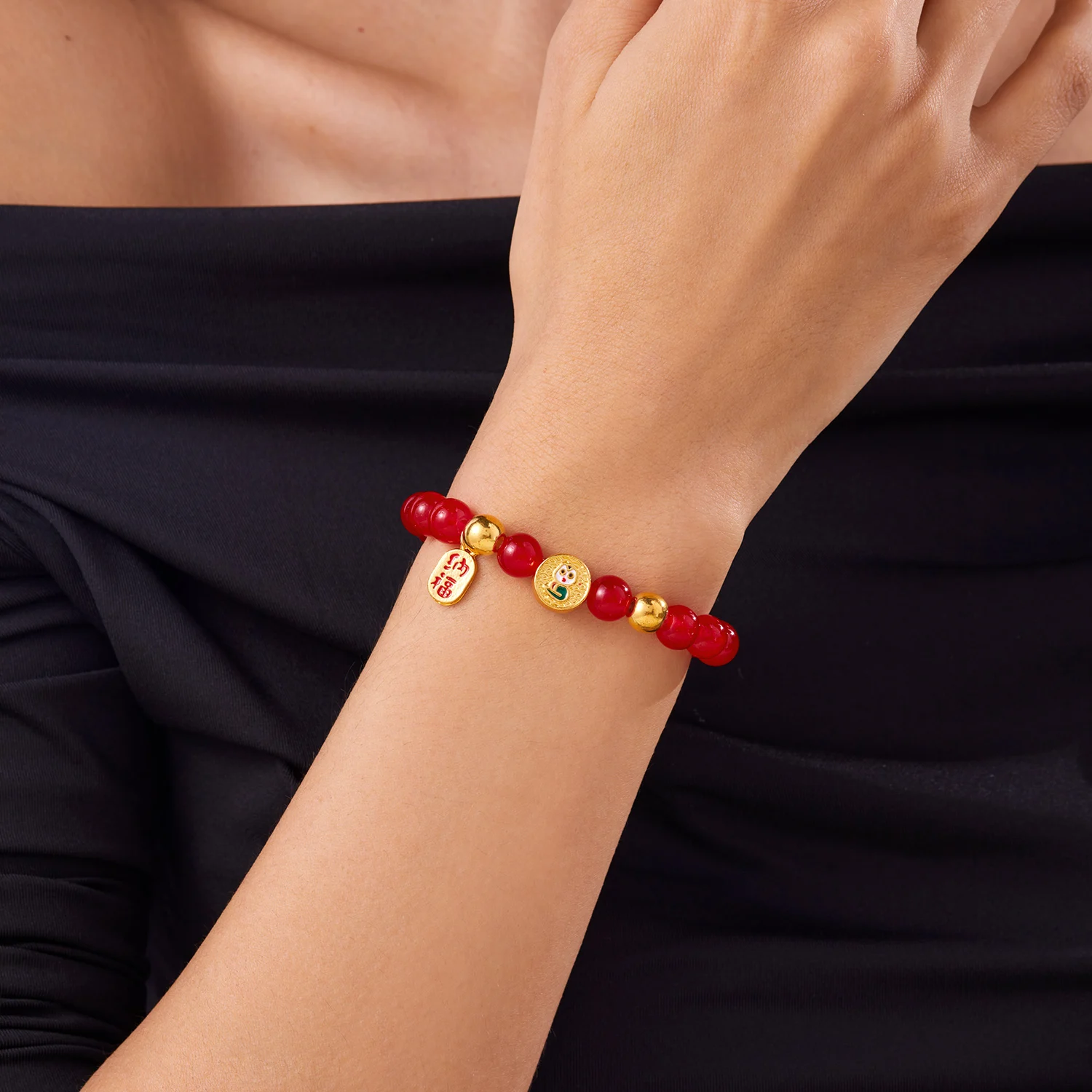 ❤000000ななさま❤2025年Bracelet❤❤❤❤✨️ Chinese Style 2025 Snake Year Beads Bracelet For Women Men Feng