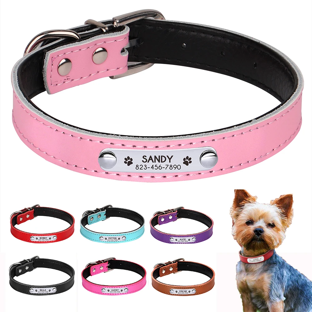 Custom Engraved Dog Collar Personalized Puppy Cat Collars Nameplate