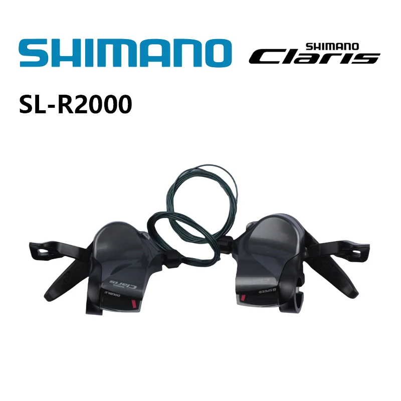 SHIMANO CLARIS SL-R2000 рычаг переменной скорости с плоской ручкой для дорожного велосипеда левый 2s/правый 8s/пара 2x8s RAPIDFIRE PLUS с окном