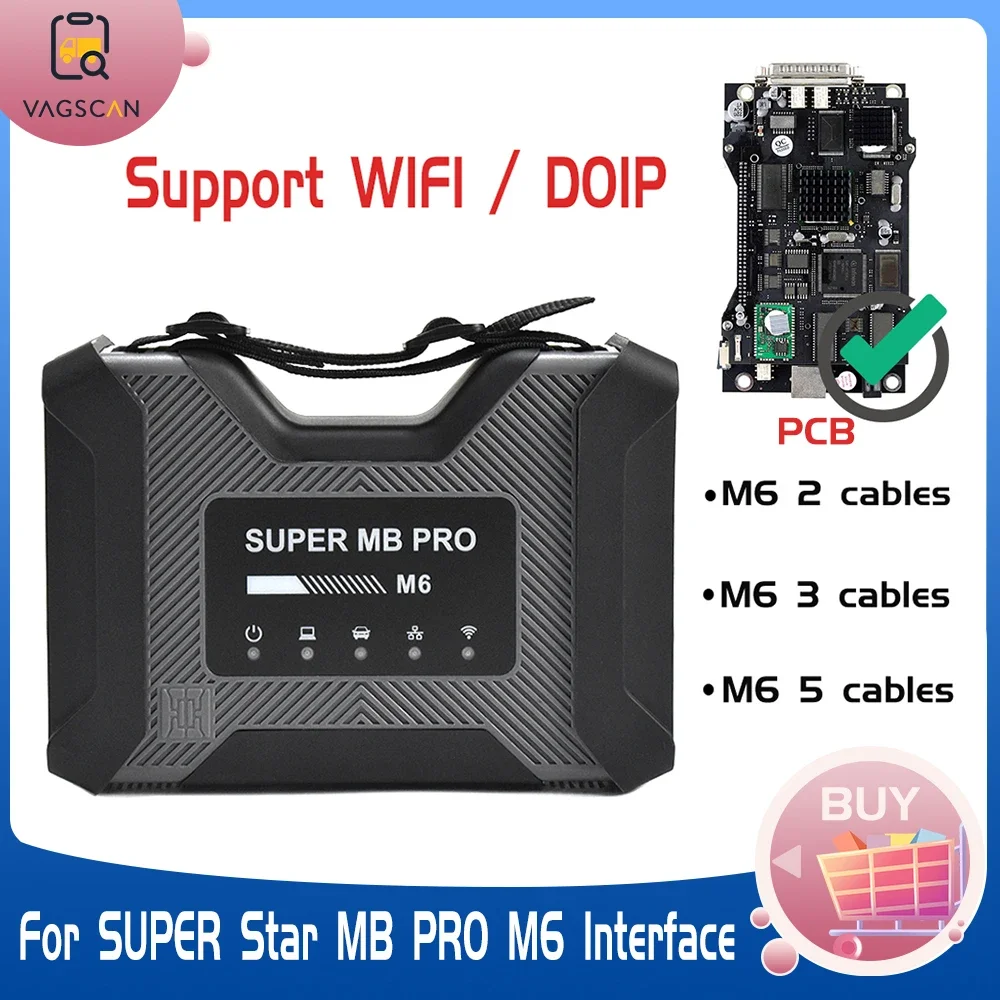 

Wireless Diagnosis Tool 2022.9 for SUPER Star MB PRO M6 with Multiplexer + Lan Cable + OBD2 16pin Main Test Cable