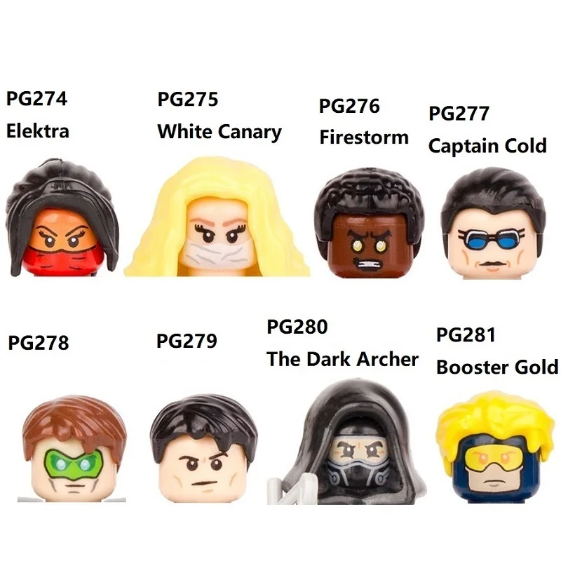 

PG8079 Dark Archer Booster Gold Firestorm Elektra White Canary Captain Cold Building Block Mini Action Figure Toy