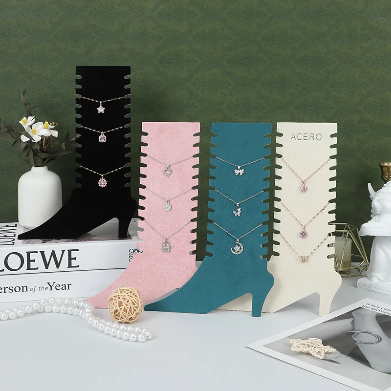 

1Pc Shoe shape Necklace Bracelet Display Stand Jewelry Mannequin Holder Necklace Bracelet Anklet Display Storage