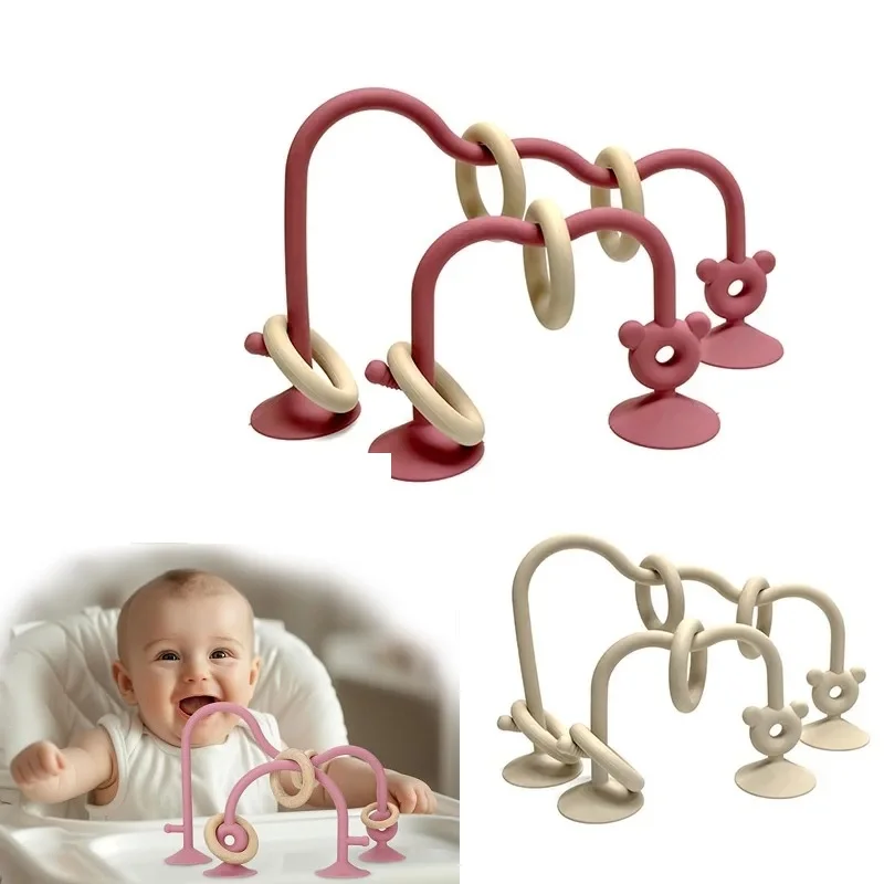Baby Sensory Teething Chew High Chair Suction Toys Infant Toddlers 6 12 18 Months Montessori Educational Baby Bath Toy Gifts teething toys,silicone teething toys,early education toy