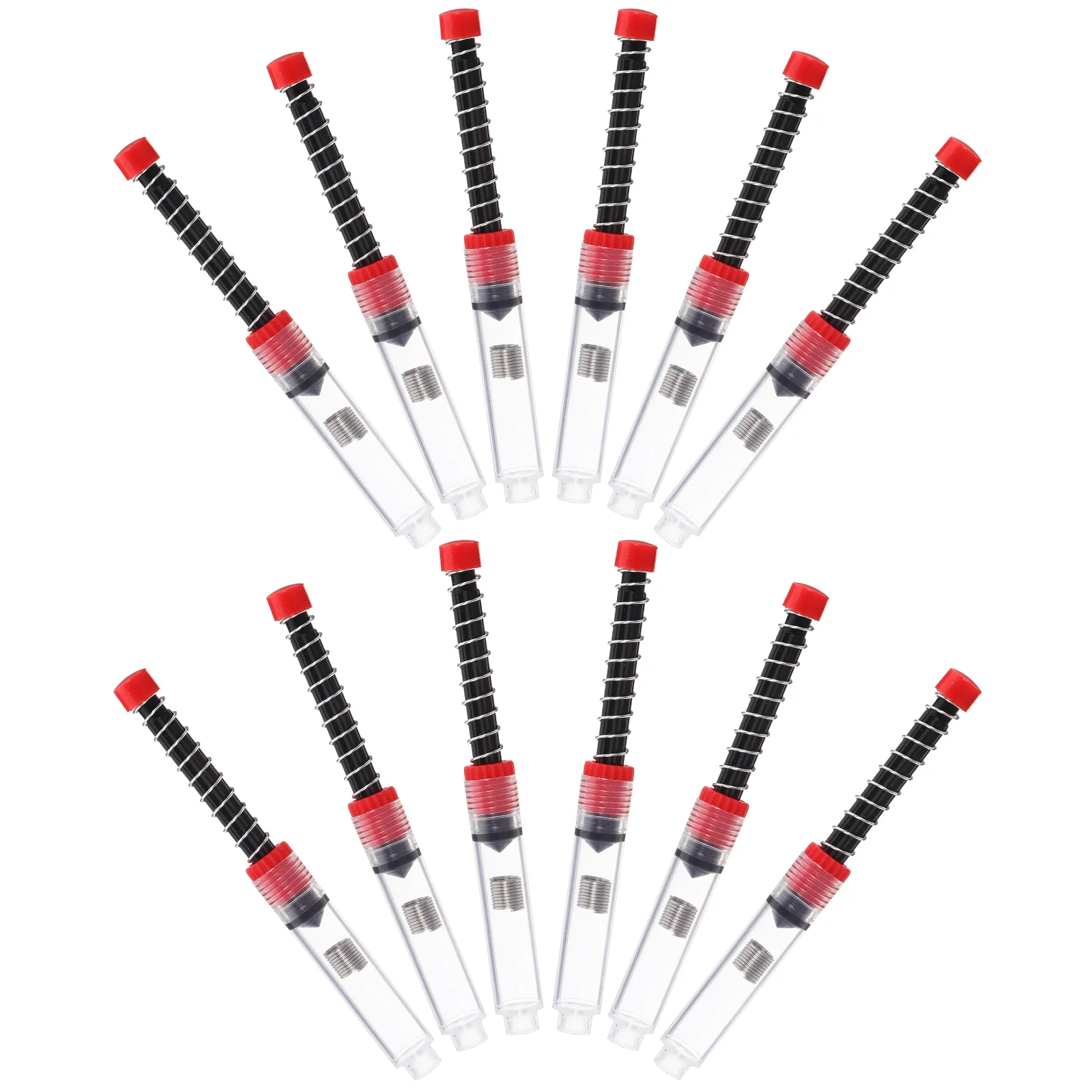 

12 Pcs Fountain Pen Elastic Ink Absorber Tool Refill Tube Supplies Spring Converter Plastic Tools Replacement Filler