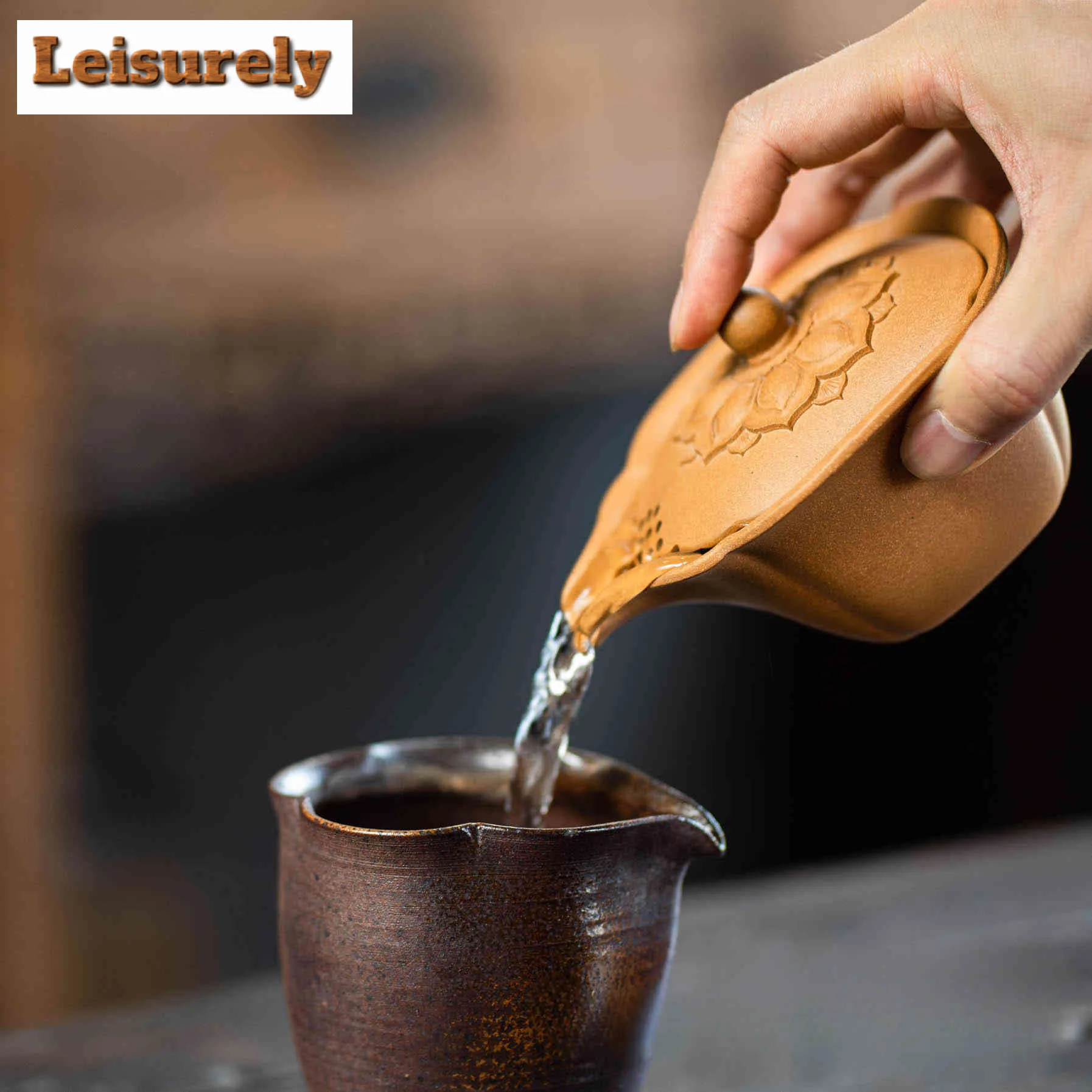 150ml Retro Yixing Purple Clay Teapots Handmade Lotus Flower Hand Grab Pot Raw Ore Mud Kettle Zisha Tea Set Cafes Supplies Craft