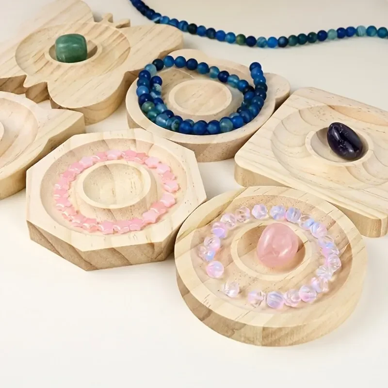 1pc DIY Wooden Beading Design Board Suitable For Jewelry Making Bracelets Necklaces Crafts Tray Practical Display - 5