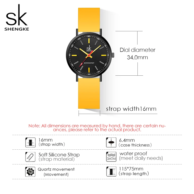 SHENGKE Sports Women Silicone Strap Watches New Design For Woman SK Quartz Wristwatches Original Ladies Clock Relogio Feminino 5