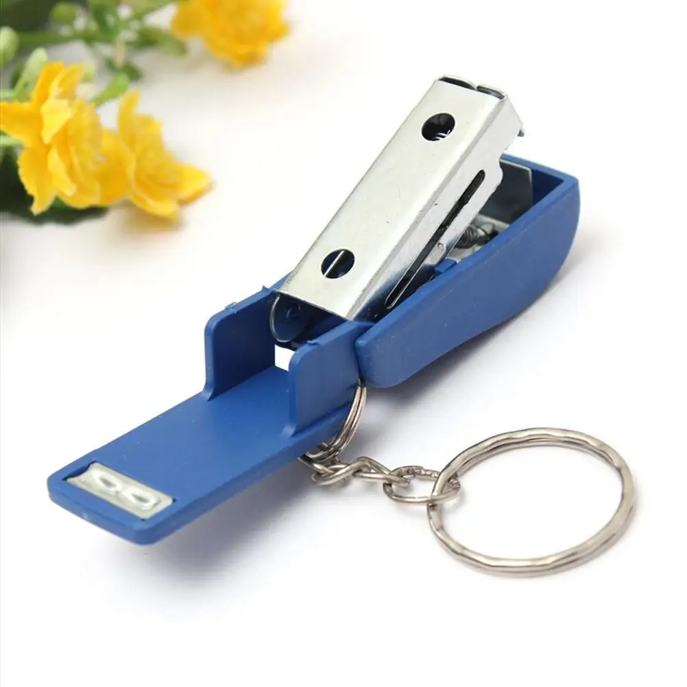Mini Keychain Stapler For Home Office School Supply Paper Document Bookbinding Machine Tool Gifts Color Random 2017