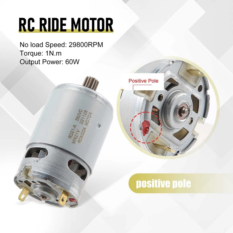 RS550 DC Motor 8.2Mm 14 Teeth Gear Mini Motor 21V 29800RPM Electric Saw For Reciprocating Rechargeable Hand Saw