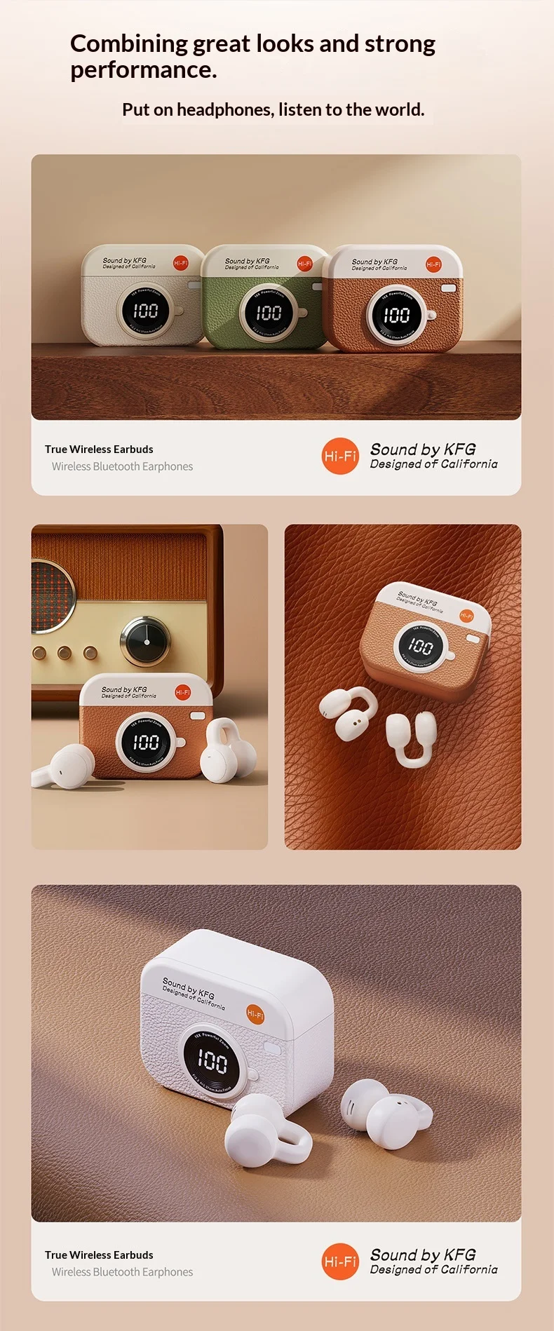 Wireless Noise Canceling Bluetooth Earphones With Mic For Sports_voghion.com