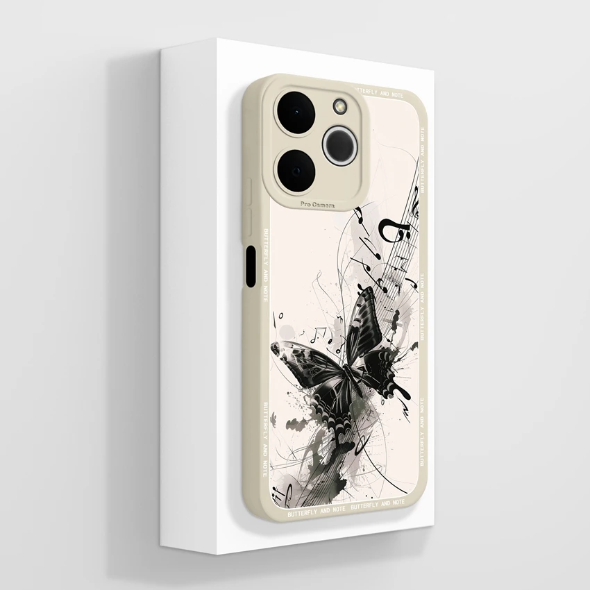 Fantasy Colorful Butterfly Liquid Silicone Shockproof Phone Case