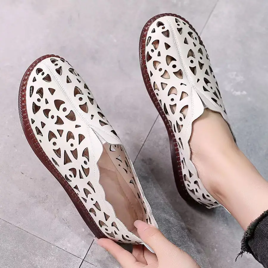 

2022 Sandals Comfortable Platform Women Casual Slippers Embroider Breathable Colorful Ethnic Flat Outdoor Beach Sandalias Mujer