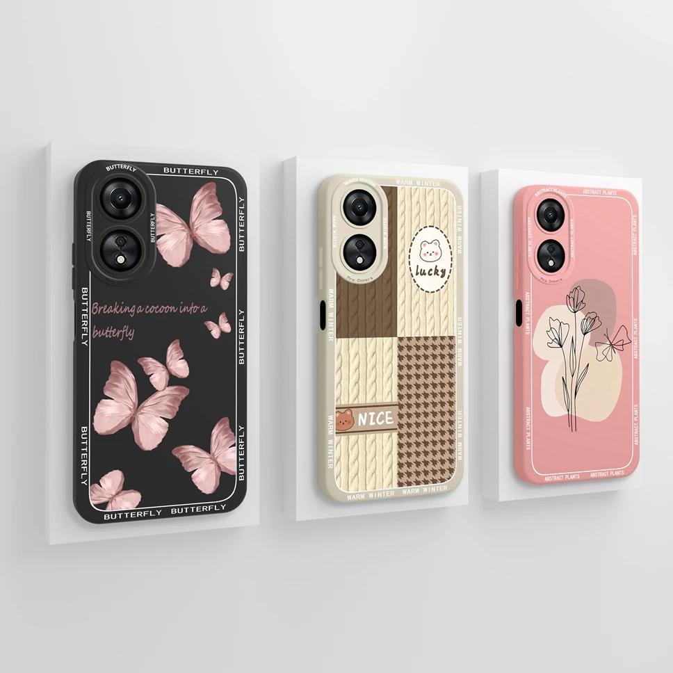 Cute Flowers Silicone Protective Phone Case - Stylish Back Cover Casing Shell with Bumper Protection
