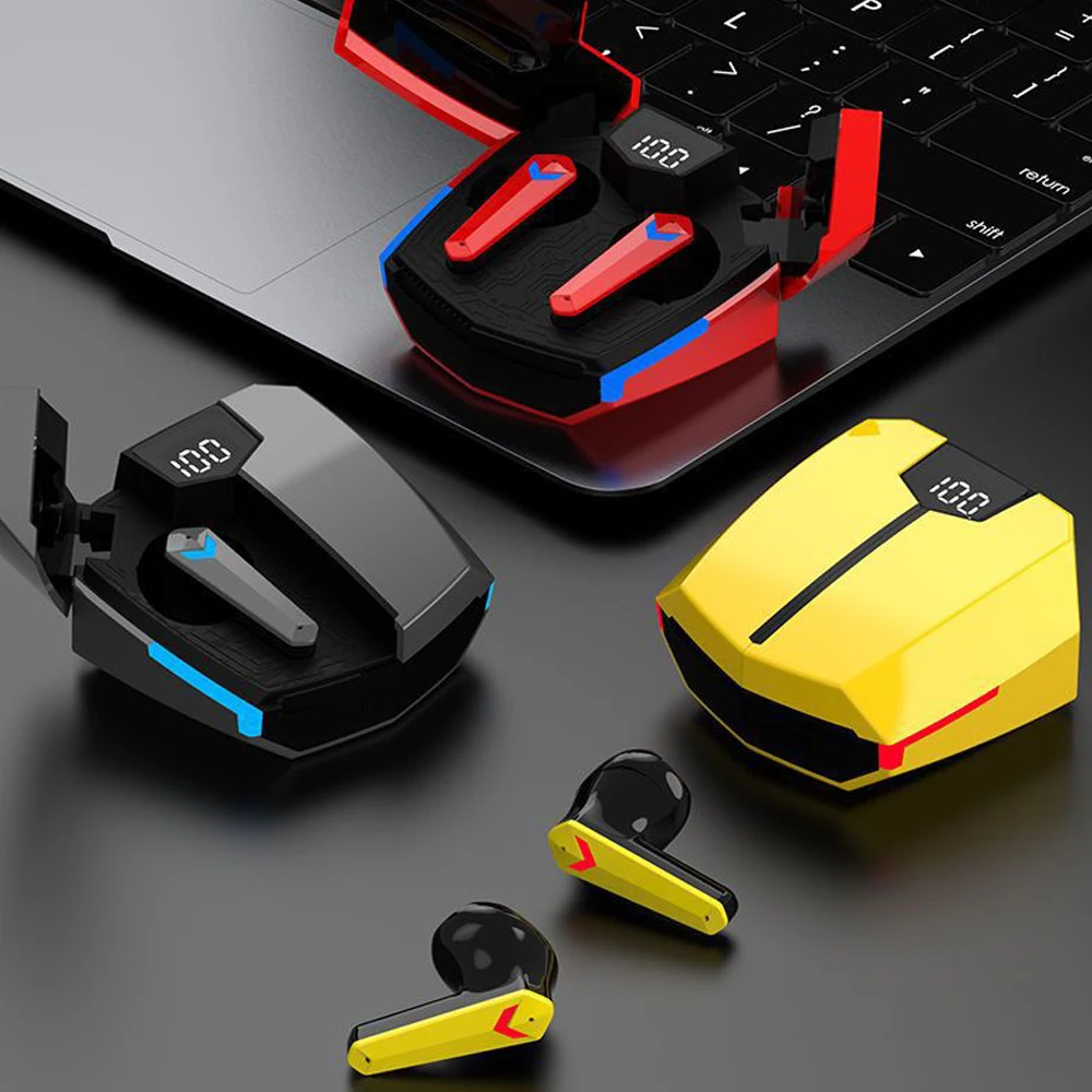 

JX20 Wireless Headphones Bluetooth 5.3 Bluetooth Earphone Waterproof Earphone Sport Gaming Earbuds Low Latency Digital Display