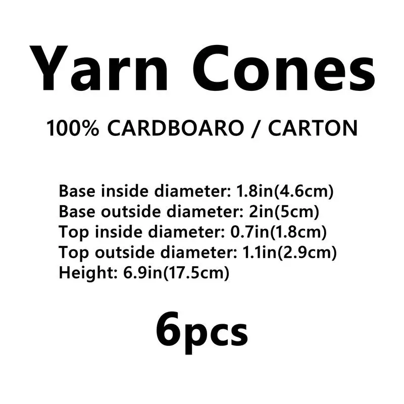 Yarn Ball Cones Thick Wool Yarn Cone Yarn Ball Winding Tube 6PCS DIY Knitting Tube Winder Weave Tube Wool Winding Supplies Craft 4