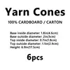 Yarn Ball Cones Thick Wool Yarn Cone Yarn Ball Winding Tube 6PCS DIY Knitting Tube Winder Weave Tube Wool Winding Supplies Craft 4