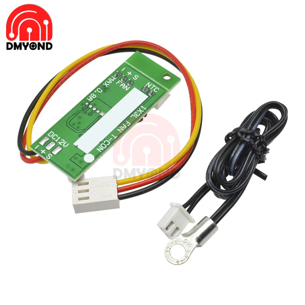 온도 속도 컨트롤러 전압 조정기 1 CH 12V 2-3 와이어 DC 모터 팬 LED 조명 속도 제어 스위치 고정 구멍