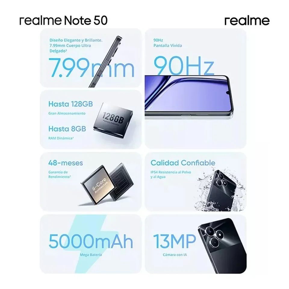 New Arrivals] realme Note 50 Smartphone 6.74''3+64GB 90Hz Display