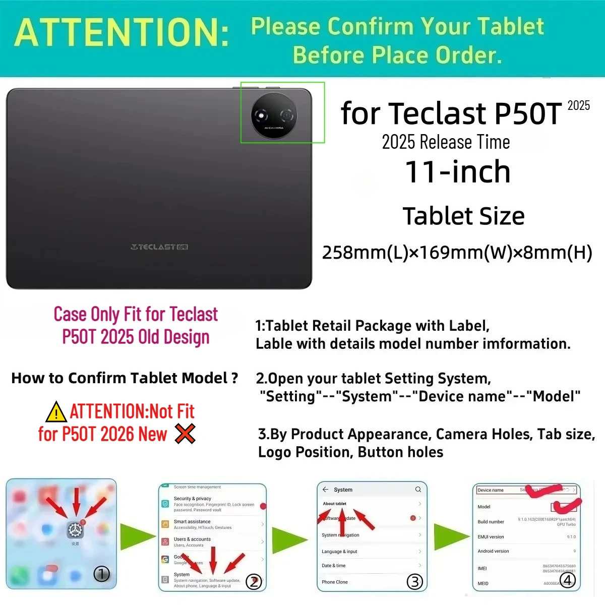 Premium Trifold Stand Tablet Case with Auto Sleep/Wake and Soft TPU Leather Back
