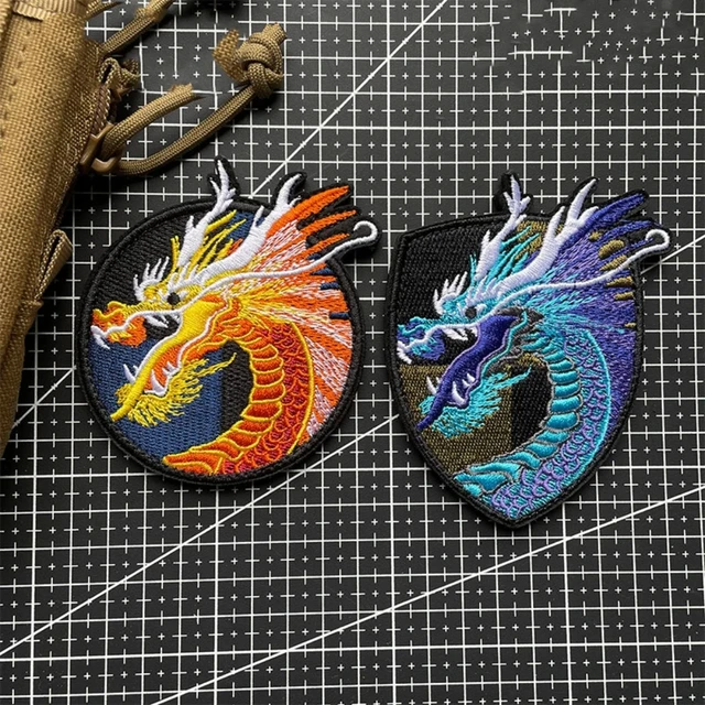 Drachen Klett verschlüsse für Kleidung chinesisches Element Armband  Aufkleber taktische Moral Abzeichen auf Rucksack Hut Stickerei Patch -  AliExpress