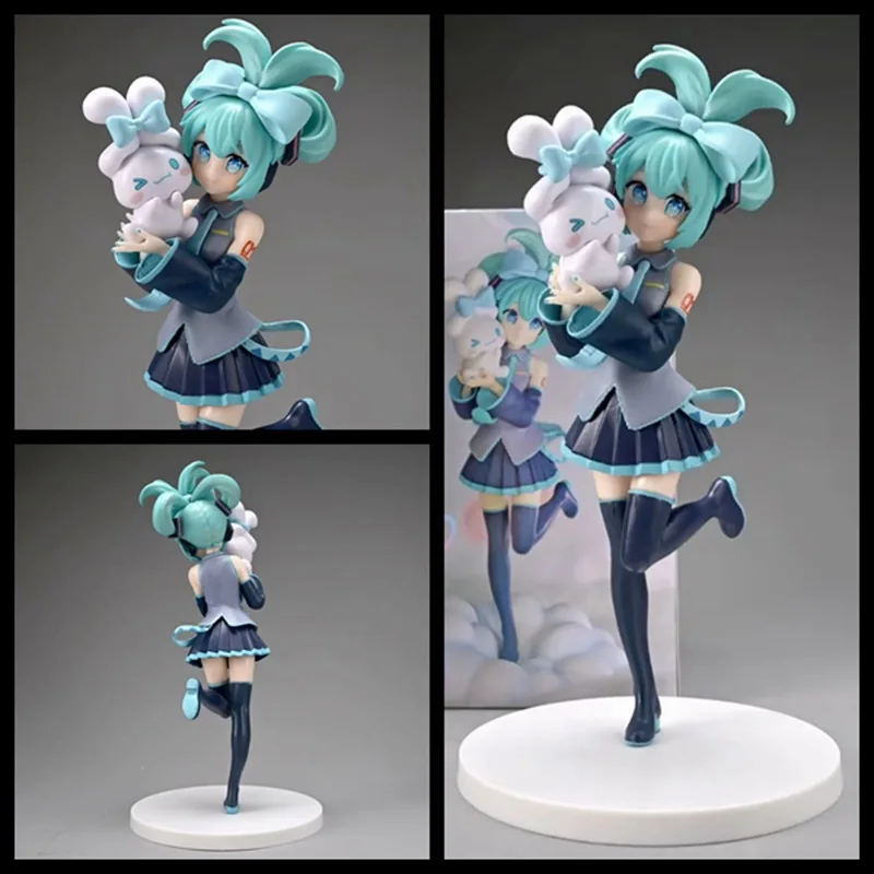 19CM Anime Hatsune Miku Figure Stage Performancer Dress up Model Toy Gift  Action Figure Collectible Doll Concert Support