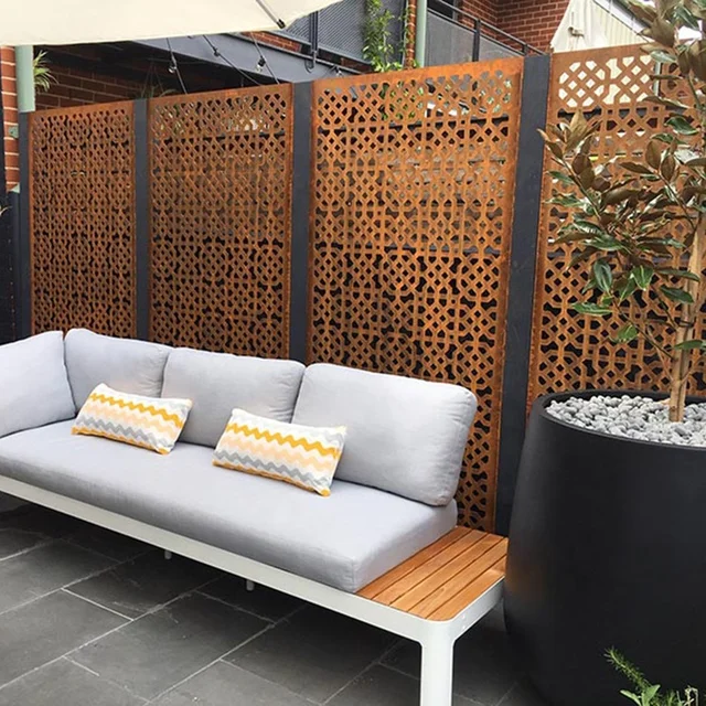 Lézerrel Vágott Fémpanel Kültéri Fém Adatvédelem Képernyők Kerti Panelek Képernyő Dekoratív - Image 5