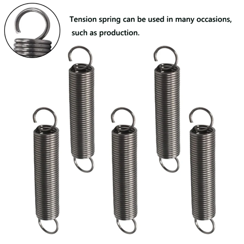 4 Pz Molla di Tensione a Doppio Gancio,Molla di Trazione in Acciaio Inox, Molle Assortite con Ganci,Molle a Compressione per Tende (Diametro del filo
