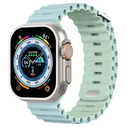 Ocean Silicone Strap - Premium Replacement Band for 42mm-44mm-45mm-49mm (Pistachio nut)