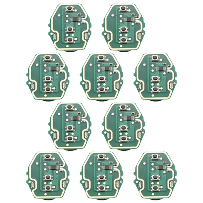 

10 шт., 3-кнопочный пульт дистанционного управления для автомобильных ключей, печатная плата для BMW E38 E39 E46 EWS System ASK 433 МГц 315 МГц PCF7935AA