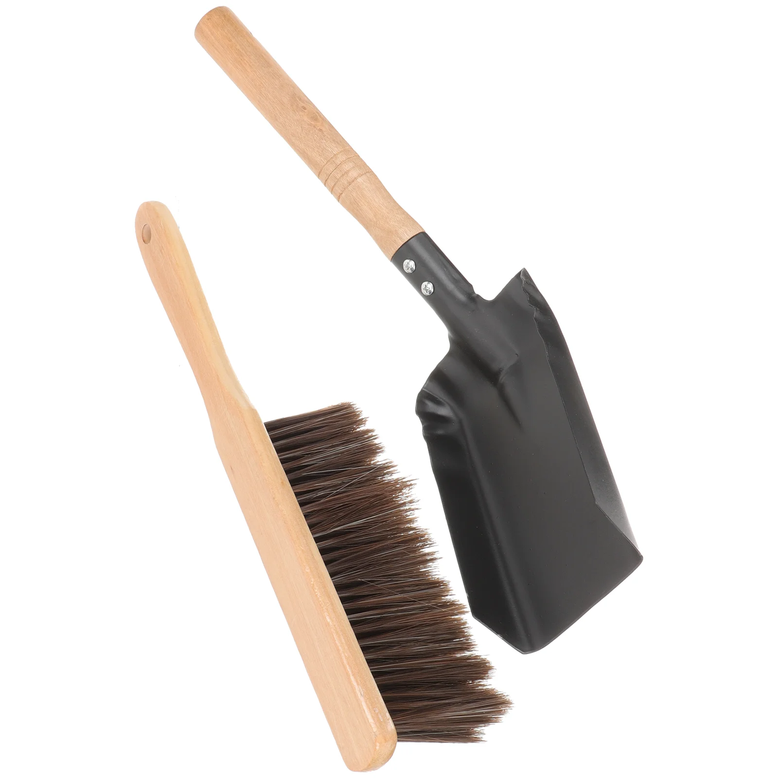 Lightweight Fireplace Cleaning Tools Wood Handle Dust Brush Shovel Set Stove Tools Fireplace Supplies Cooling Vents Heating