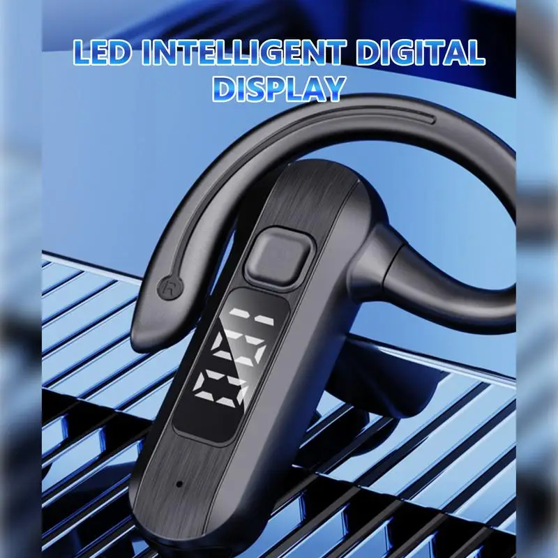 Open Ear Earpiece Single V5.2 Single Ear Wireless Headset With Mic Handsfree Driving Earbud For Phones Tablets Laptop With Smart wireless headphones,wireless earbuds,wireless headset