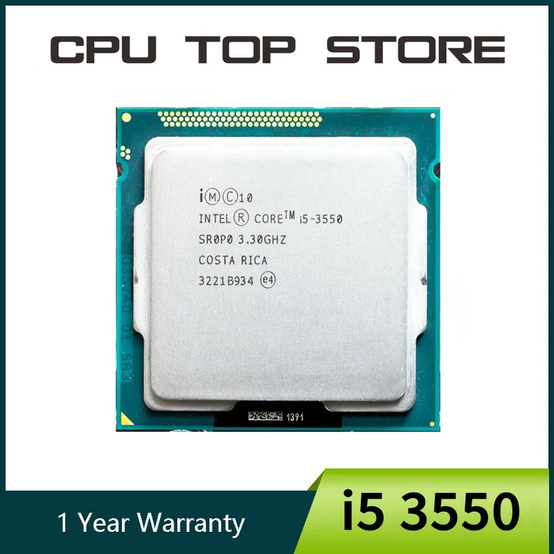 Intel Core i5-3550 LGA1155 Used i5-3550 Desktop Processor - 3.3GHz Quad Core CPU, 6MB Cache