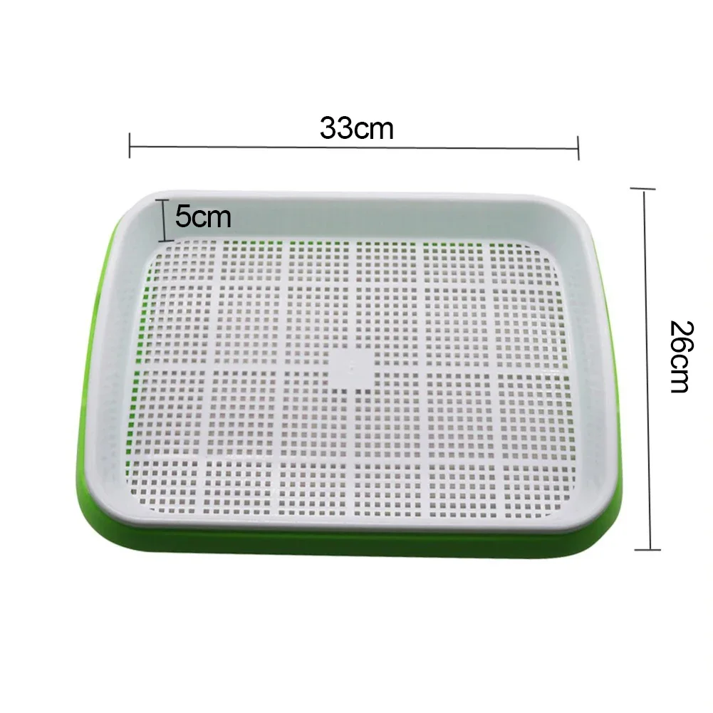 Seed Sprouter Tray Double Layer Soilless Culture Hydroponic Nursery Plate Sprouting Pot Planter Garden Home Plastic Tool hydroponic germination tray seedling box