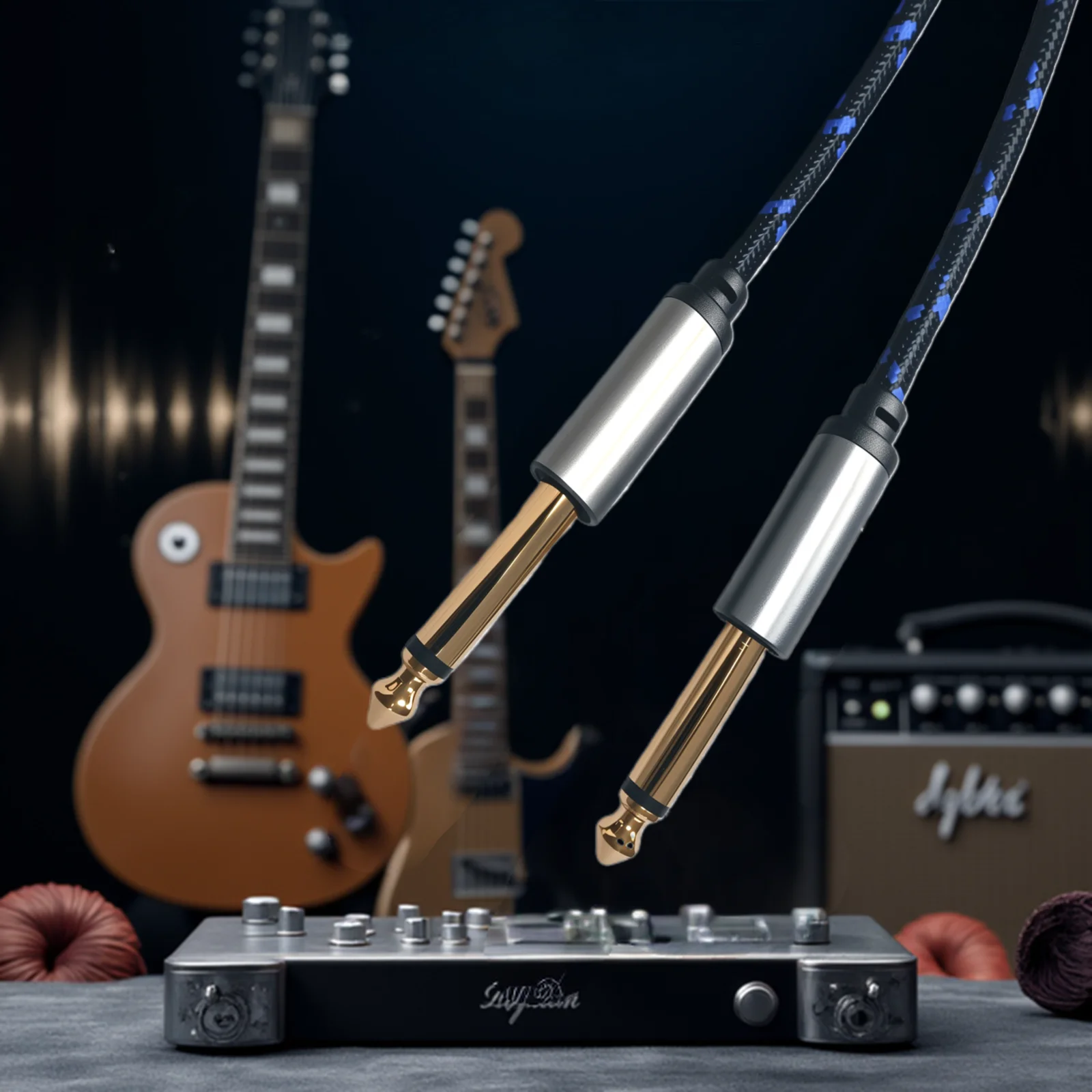 High-Quality Mono TS Jack Audio Cable for Amplifiers, Mixers, and Bass Guitars - Multiple Length Options Available